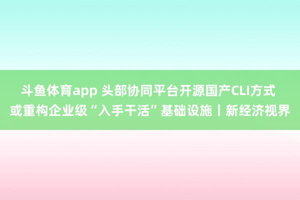 斗鱼体育app 头部协同平台开源国产CLI方式 或重构企业级“入手干活”基础设施丨新经济视界