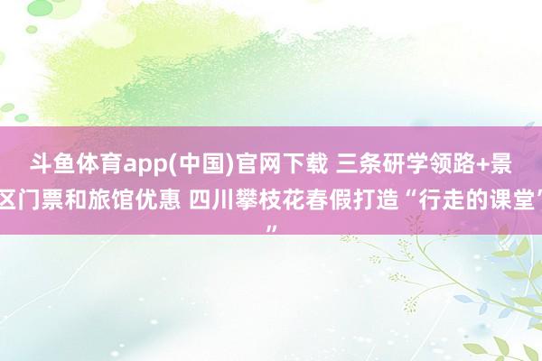 斗鱼体育app(中国)官网下载 三条研学领路+景区门票和旅馆优惠 四川攀枝花春假打造“行走的课堂”