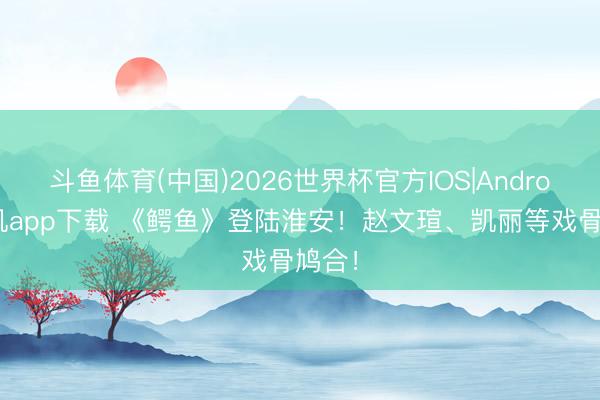 斗鱼体育(中国)2026世界杯官方IOS|Android手机app下载 《鳄鱼》登陆淮安！赵文瑄、凯丽等戏骨鸠合！