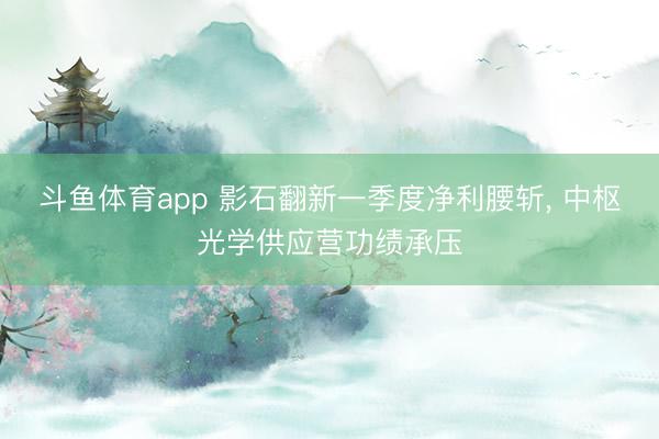 斗鱼体育app 影石翻新一季度净利腰斩， 中枢光学供应营功绩承压